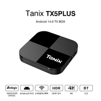 Tanix TX5 PLUS Android 14 Smart TV BOX Amlogic S905X5M 4GB 32GB 2.4G/5G Dual WIFI BT 1000M LAN AV1 4K Media Player Set Top Box