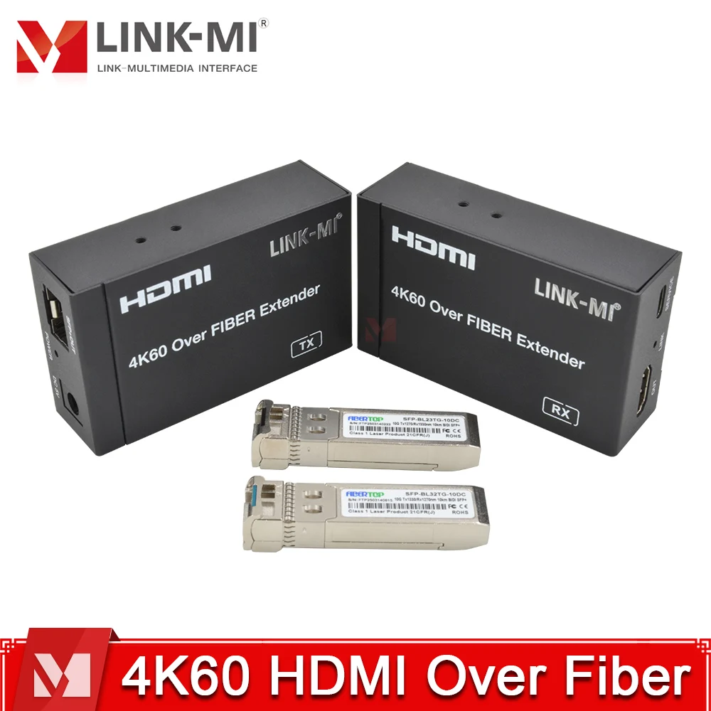 

4K@60Hz HDMI Fiber Extender - 18Gbps HDCP 2.2, 10KM SM/300m MM, HDR10/10+/Dolby/HLG, 7.1CH Audio