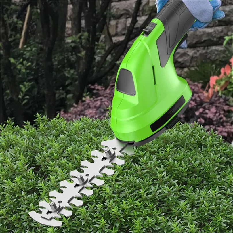 Rechargeable Handheld Household Lawn Shrub Weeding Pruning Mower Garden Tools 2 In 1 Cordless Electric Hedge Trimmer