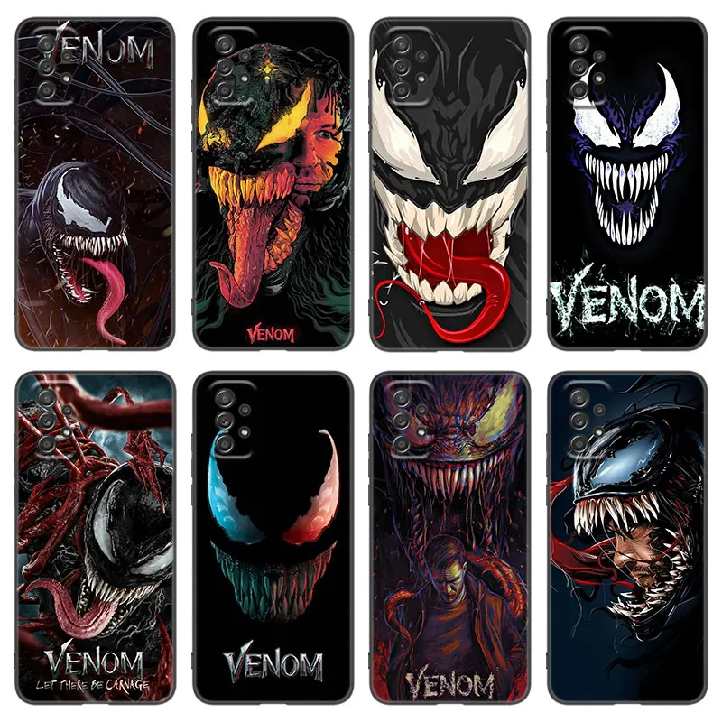 Dark Venom Phone Case For Samsung A13 A22 A24 A32 4G A33 A34 A35 A52S A53 A54 A55 A73 5G A06 A12 A14 A15 A23 A51