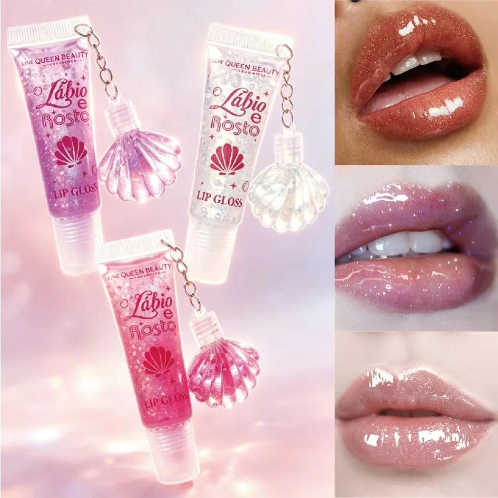 1Pc Diamond Lip Gloss High-Shine Glassy Finish Crystal-Clear Shimmer Iridescent & Metallic Glow Non-Sticky & Hydrating Y2K Looks