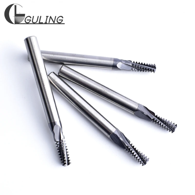 GULING CNC 60 Degree Tungsten Steel Full Fine Thread Milling Cutter UNF 1/4-28 5/16-24 7/16-20 9/16 3/4 13/16 Mill Mills Cutters