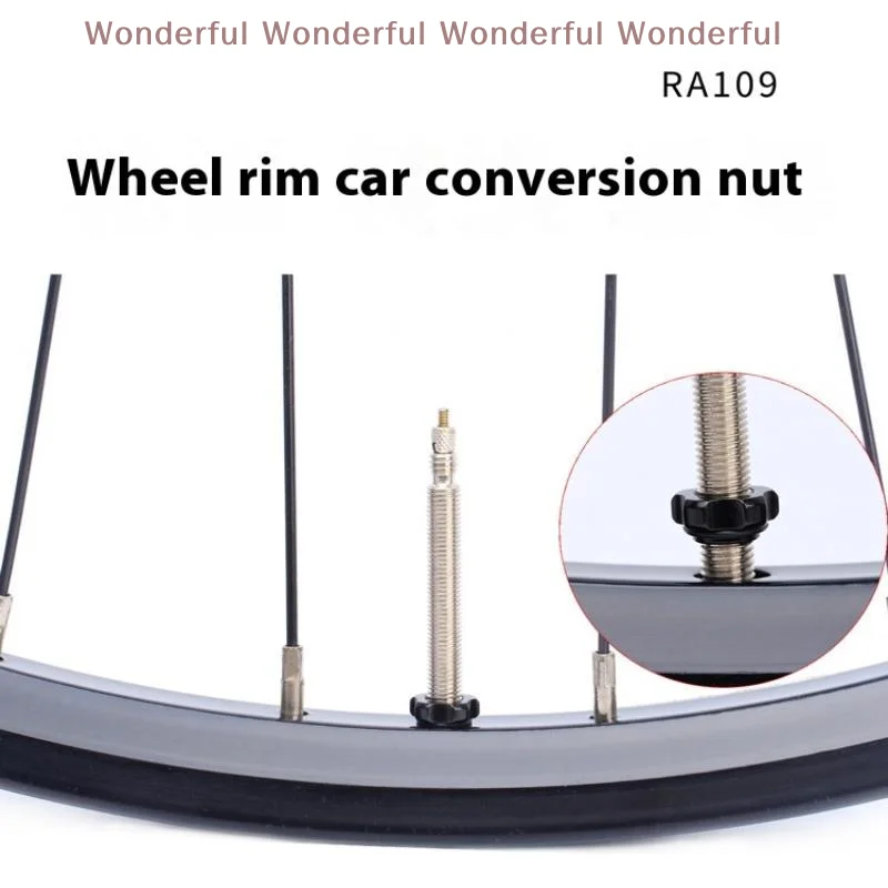 

Mountain Bike Tire Valve Nut with Washer Presta/Schrader Compatible Tubeless Wheel Rim Core Nut Bike Accessories