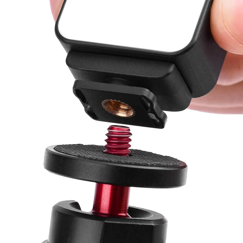 Flymile Camera Fill Light For DJI Pocket 3 Portable Magnetic LED Video Light With Cold Shoe+1/4 Screw Hole,Expandable Adapter