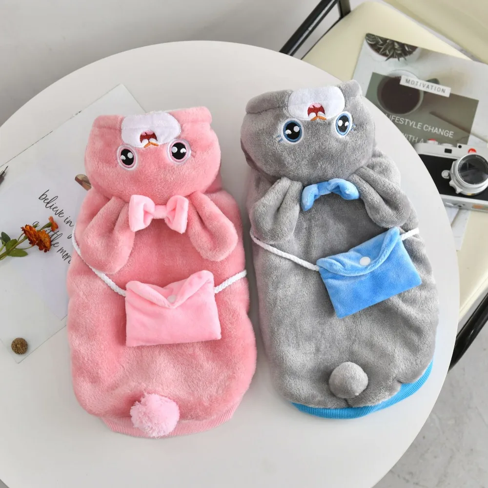 

XS-4XL Autumn/Winter Warm Dog Clothes – Rainbow Rabbit Cosplay Costume Outfit for Small & Medium Pets With Hat