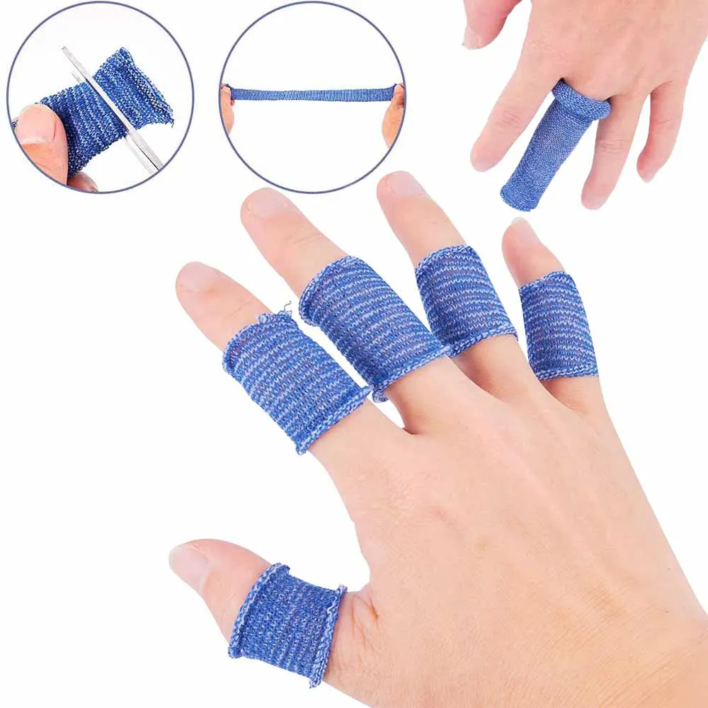 10Pcs Tubular Bandage Dressings Finger Bandage, Finger Bandage, Finger Toe Sleeves, Thumb Protector for Use Beneath A Finger Cot