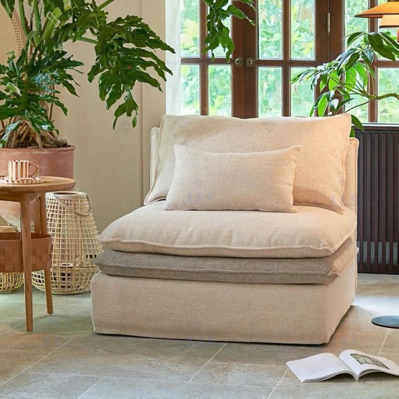 

wind linen removable and washable single and double three-person straight-row sofa Japanese-style small apartment living
