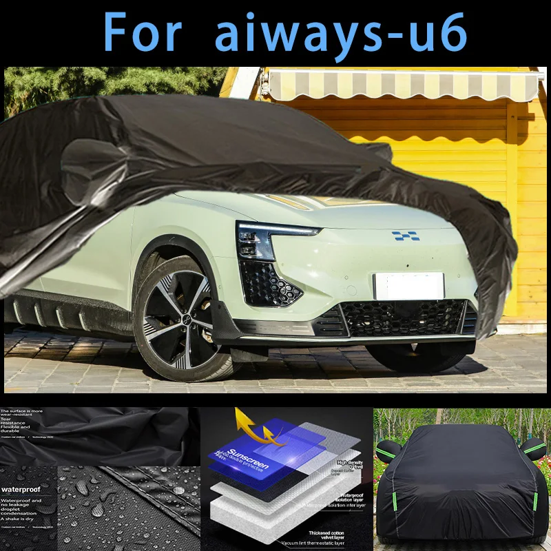 

For aiways-u6 Outdoor Protection Full Car Covers Snow Cover Sunshade Waterproof Dustproof Exterior Car accessories