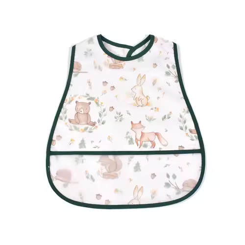2023New Cartoon Pattern EVA Waterproof Pocket Lunch Feeding Bibs Adjustable Baby Bibs Cute Children Baby Apron Kids Burp Cloths - Image 13