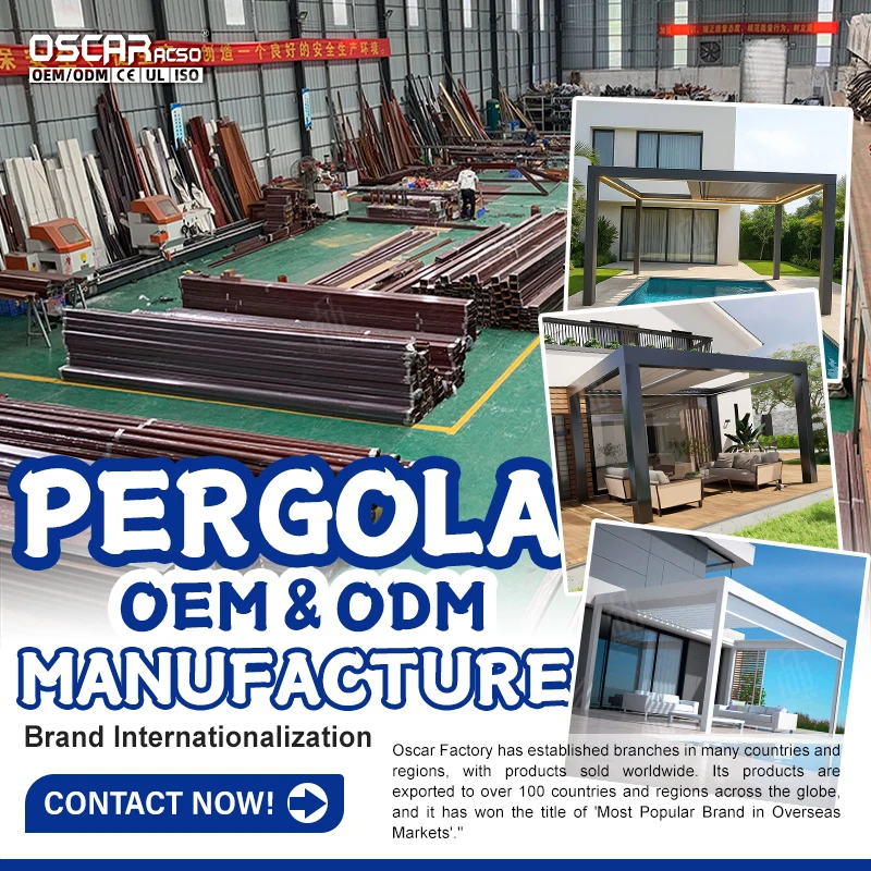 قابل للتعديل مخصص الحديثة بمحركات المناخ الحيوي أكشاك في الهواء الطلق الفناء الخلفي بجانب حمام السباحة حديقة أوروبية أمريكية الألومنيوم Lo #5