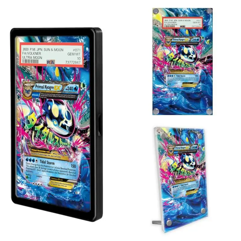 عرض بطاقات البوكيمون PTCG Primal Kyogre v MAX مجموعة ألعاب أنيمي توسيع الهدايا الفنية ألعاب حافظة واقية من الأكريليك ذاتية الصنع