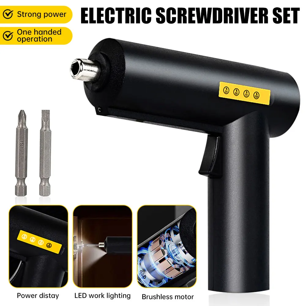 

Rechargeable High Torque Multifunctional Mini Hand Drill Set Household 3.6V High-speed Brushless Electric Screwdriver Kits