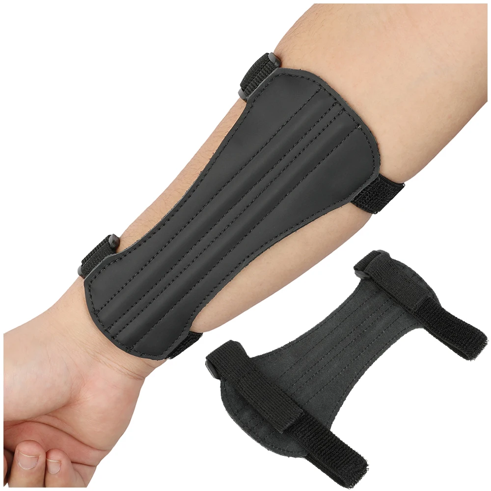 Archery Cowhide Arm Guard - Adult Forearm Protector Armband for Bow Shooting Equipment