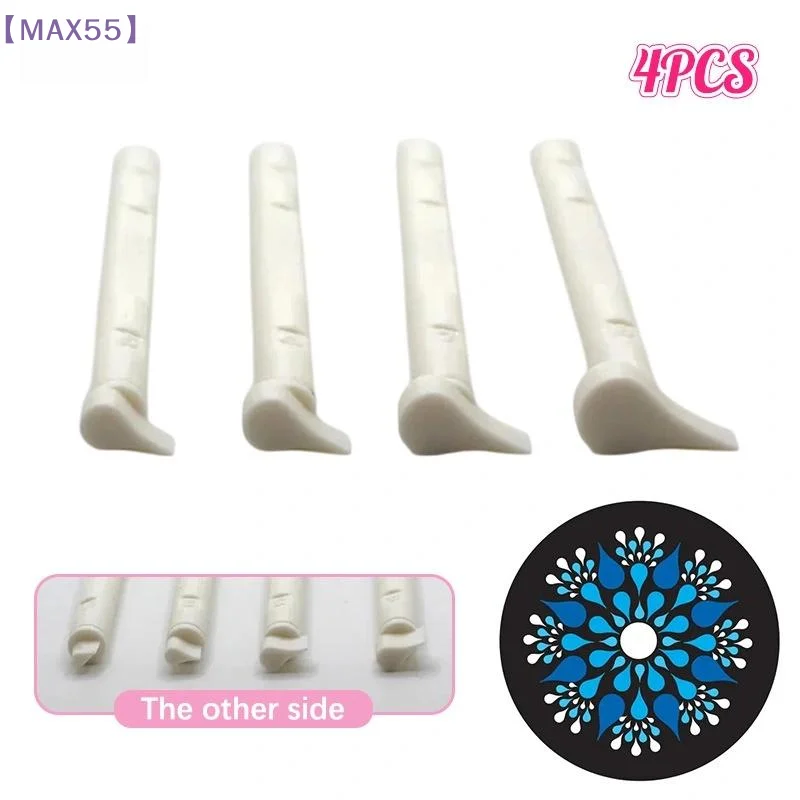 【MAX-55】4Pcs DIY Graffiti Flowers Butterflies Moon Pattern Flower Floral Dotting Tool Set Dot Painting Pen Embossing Tools