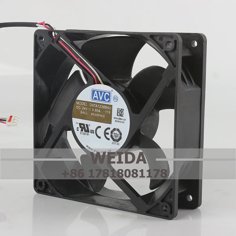 AVC 12V 48V DC24V 0.80A AC EC 12038 120X120X38MM 12CM High air Volume Frequency Converter DATA1238B4U-119 Cooling Fan