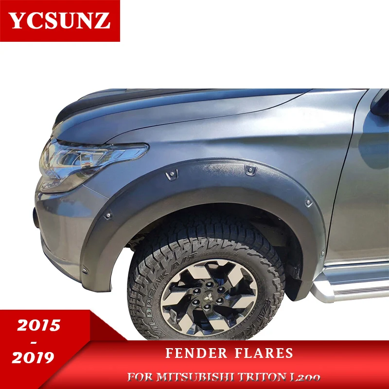 

Fender Flares Wheel Arch with Nuts Style For Mitsubishi Triton L200 2015 2016 2017 2018 2019 Double Cabin Models Car Accessories