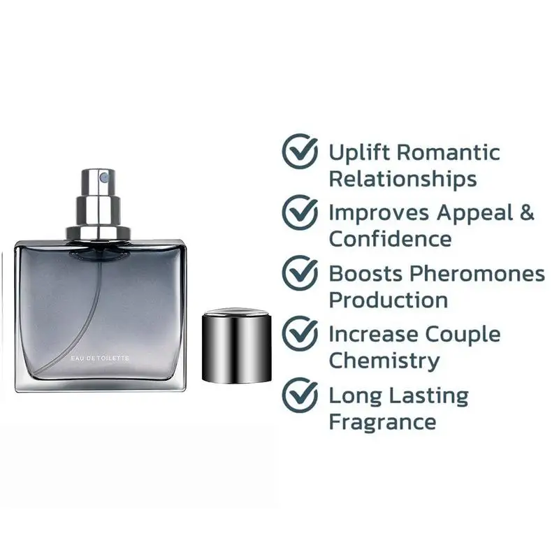 50ML Pheromone Perfume Male Classic Cologne Perfume for men Long Lasting Fragrance Unleash charm Dating Perfume Attract Women