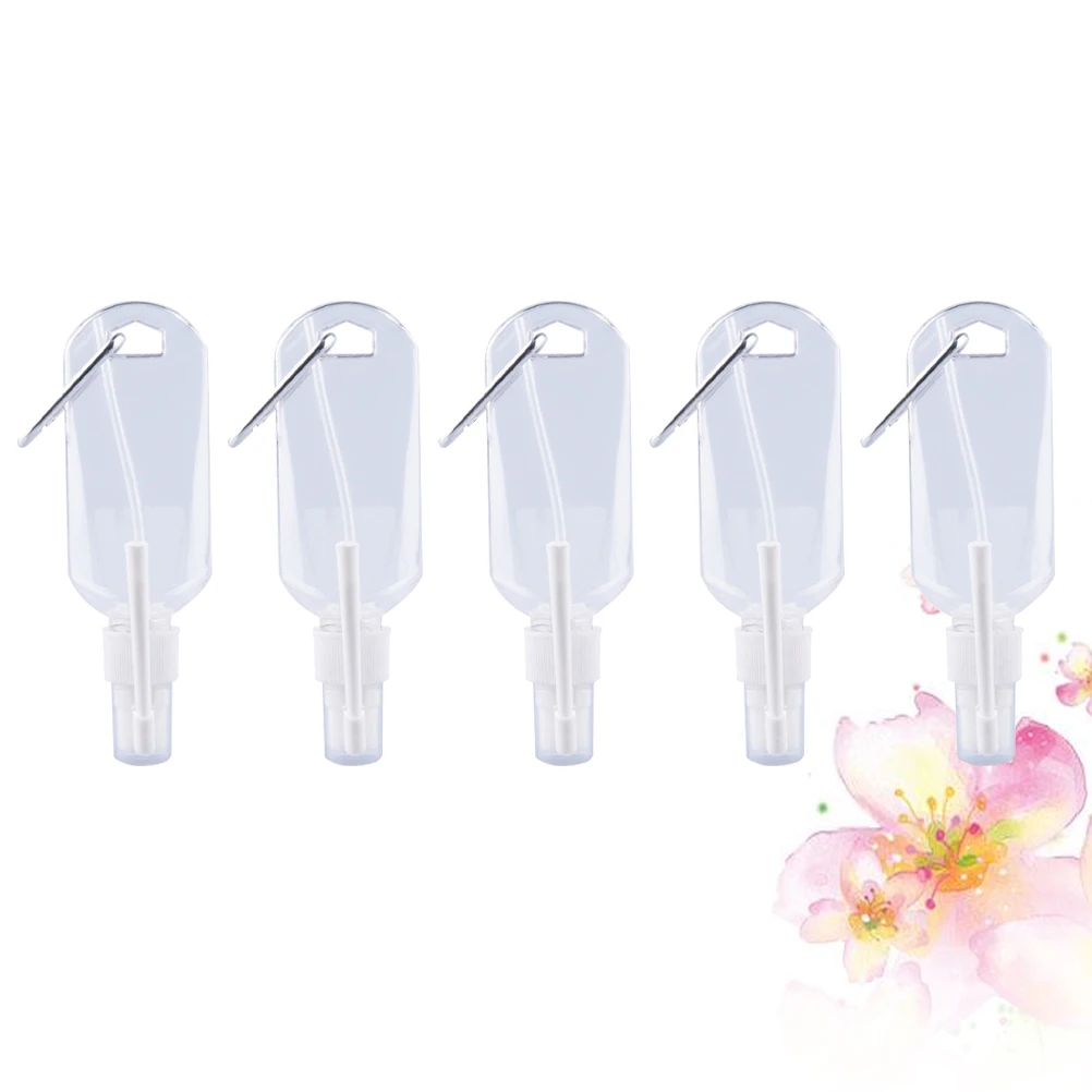 

5pcs 30ml Trunk Spray Bottles Empty Plastic Inverted Refillable Hook Rotary Bottles Nasal Spray Bottle