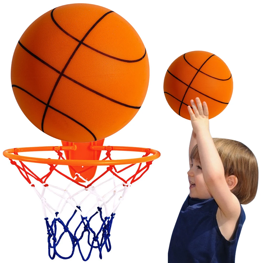 18/21/24cm No Noise Basketball Size 3/5/7 Silent Basketball Dribbling Training Basketball Bouncing for Indoor Activities