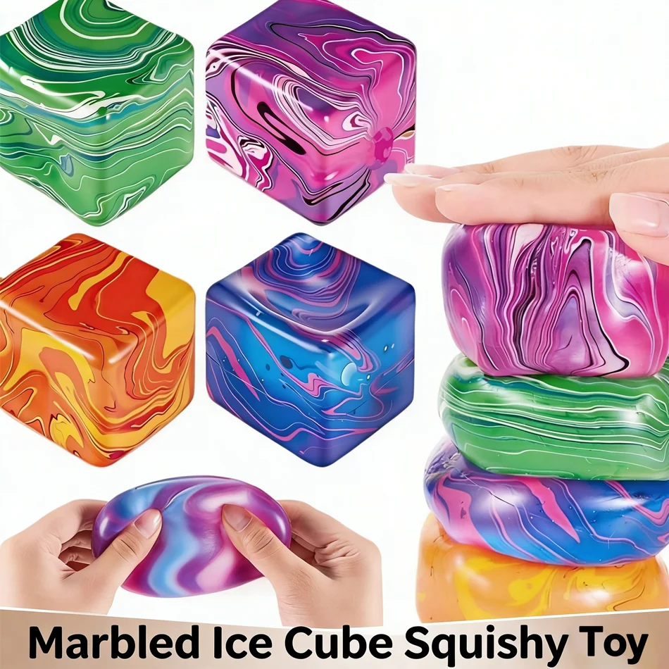 NOVO E QUENTE: Brinquedo Antiestresse Squishy Needoh Floco de Neve Cubo de Gelo Açúcar de Malte, de Recuperação Lenta, Anti-Ansiedade, Quebra-Cabeça e Brinquedo de Atividades Manuais