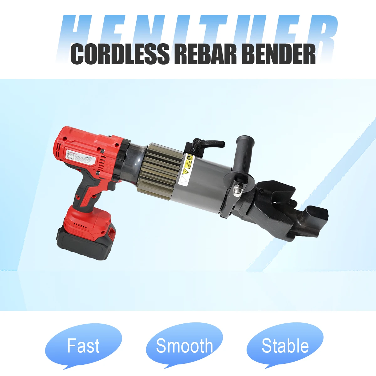 HENITUER RB-20B-R Electric Tools Cordless Rebar Bender High Quality Portable Brushless Lithium Battery Rebar Bending Machine