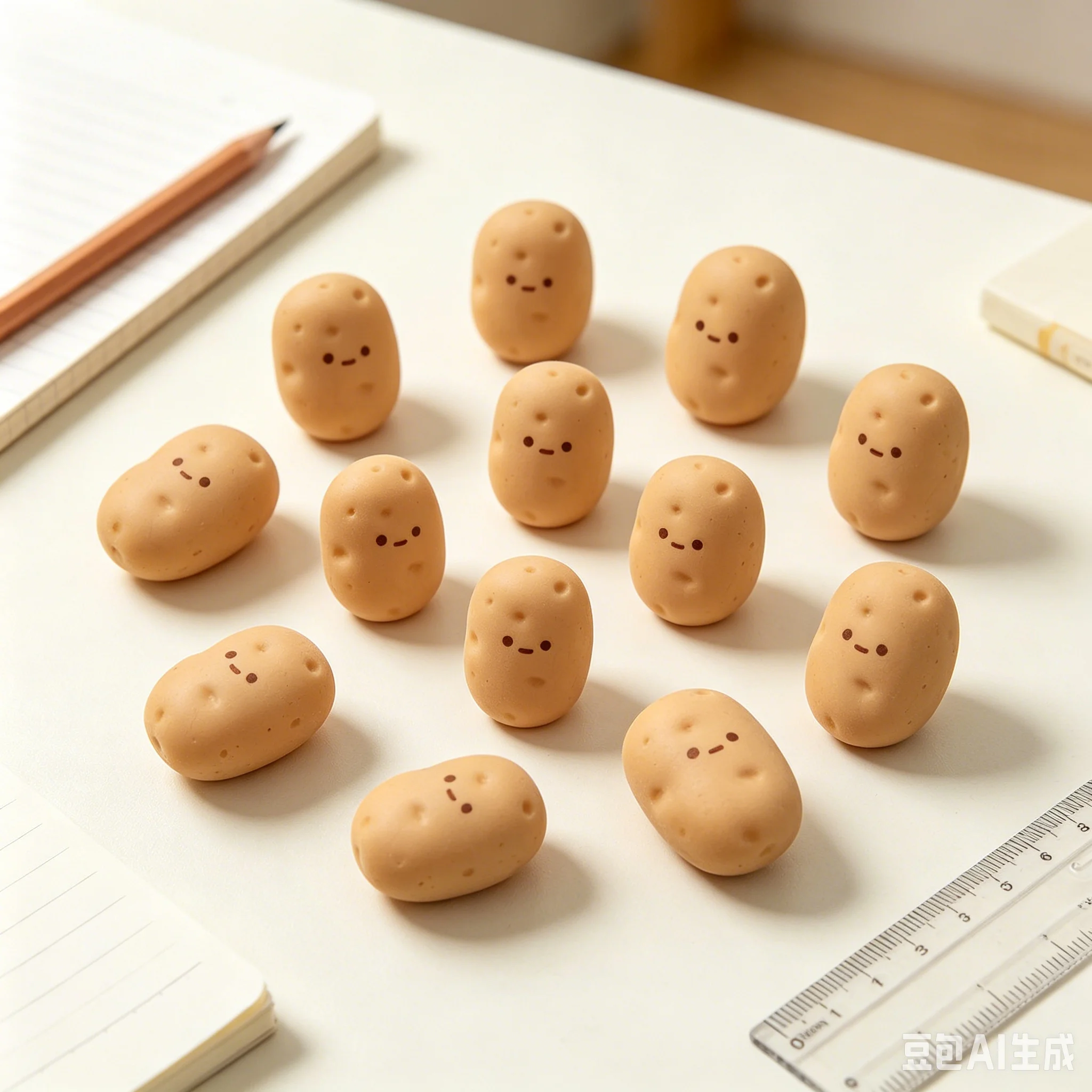 Cute 3D Potato Shaped Eraser Clean Pencil Eraser Novelty Rubber Erasers Less Debris Classroom Reward Stationery Gift for Student