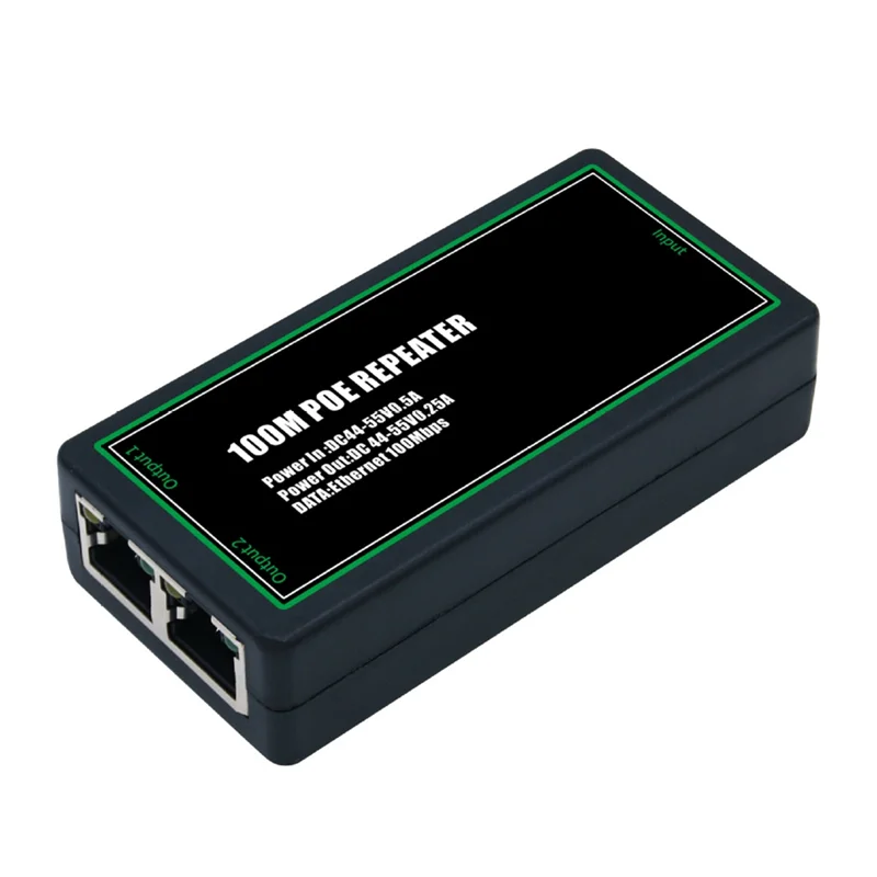 BNVN-1 a 2 puertos extensor POE extensor Poe repetidor Ethernet 100Mbps para cámara IP NVR AP IP voz IEEE802.3Af/en estándar