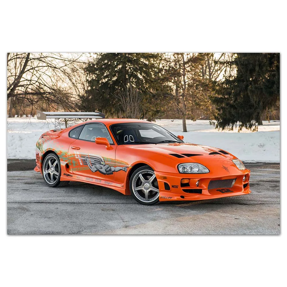 1pc frameless Supra Supercar Canvas Painting Posters Prints 