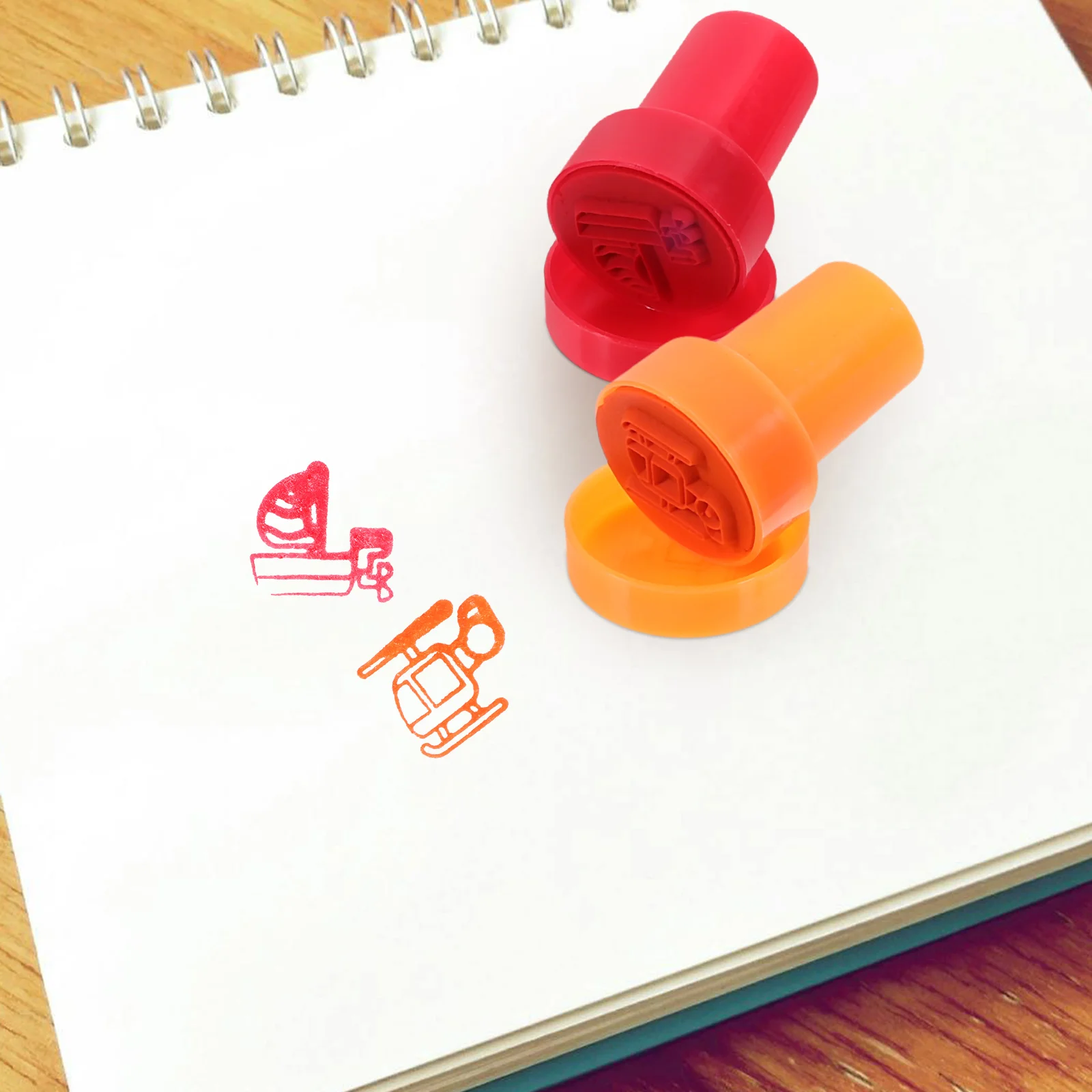 10 Pcs Toy Transportation Stamp Toddler Gift The Name Plastic Journal Stickers DIY Cute Stamper