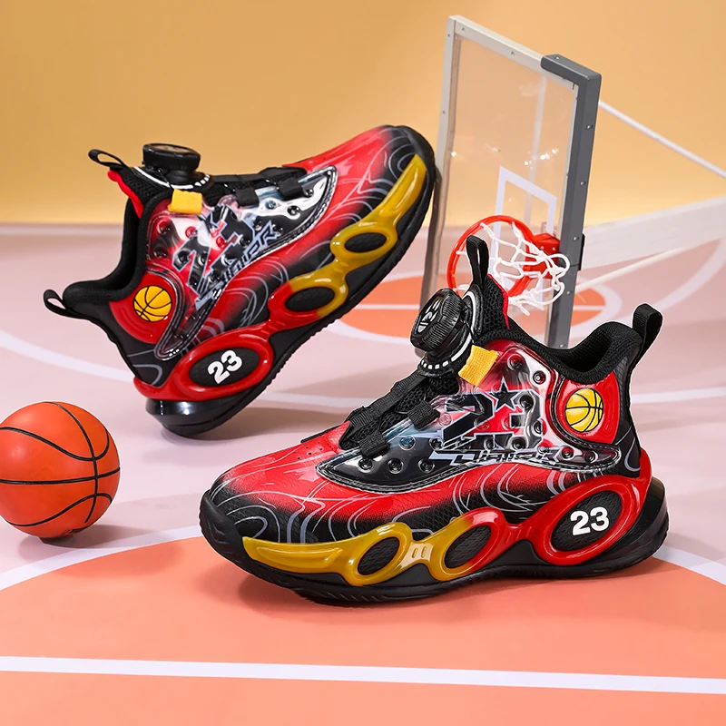

Children's Basketball Shoes Kids Sneakers Non-slip Boys Girls Basketball Training Shoes Outdoor Ultralight Running Trainers