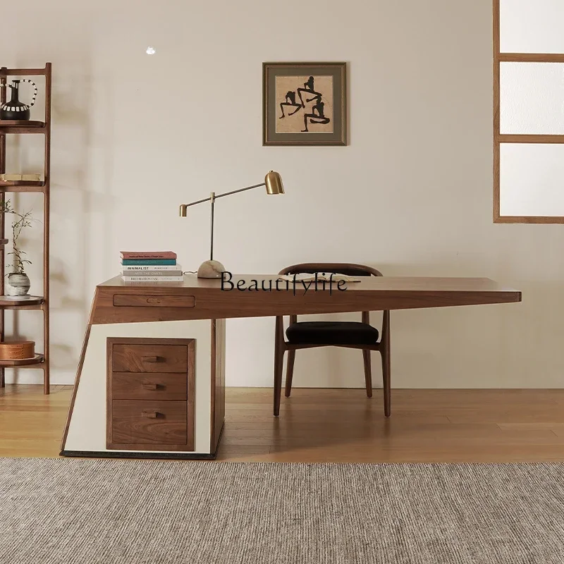 

02ls 18 -*Italian light luxury desk minimalist designer suspended office computer study creative desk