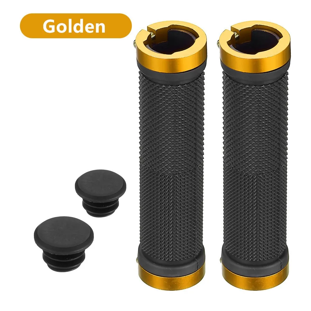 Grips, Alloy Cuffs, Two-Sided Lock, Cycling Handlebar Sleeve, BMX Bike Accessories, New Collection bike gloves, rubber