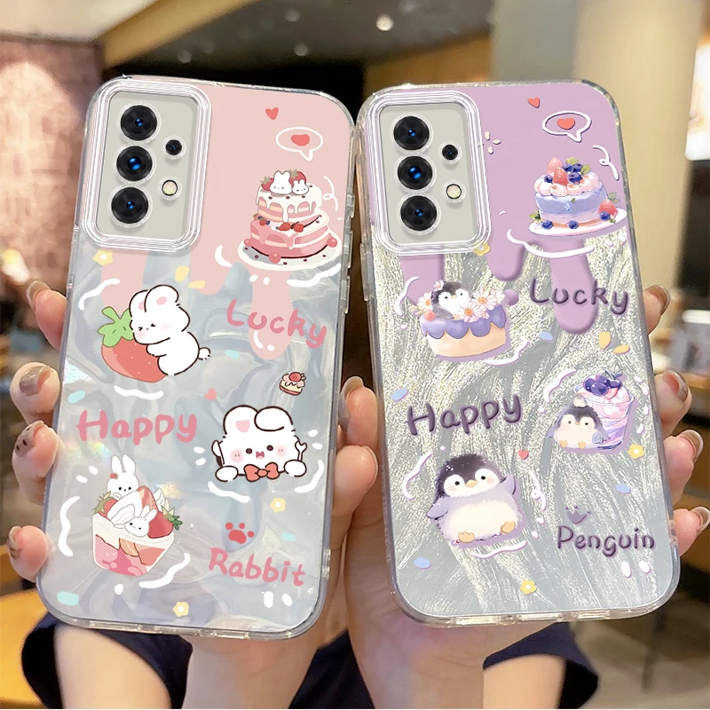 

Cute Cream Cake Rabbit Phone Case For Samsung Galaxy A36 A35 A34 A33 A32 A31 A30 A25 A24 A23 A22 A21 A20 A16 A06 Dustproof Cover