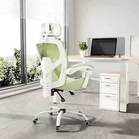 JHK Ergonomic Reclining High Back Mesh Living Room Rocking Gaming Chair Computer Desk Swivel Rolling Lumbar Support Pillow product image
