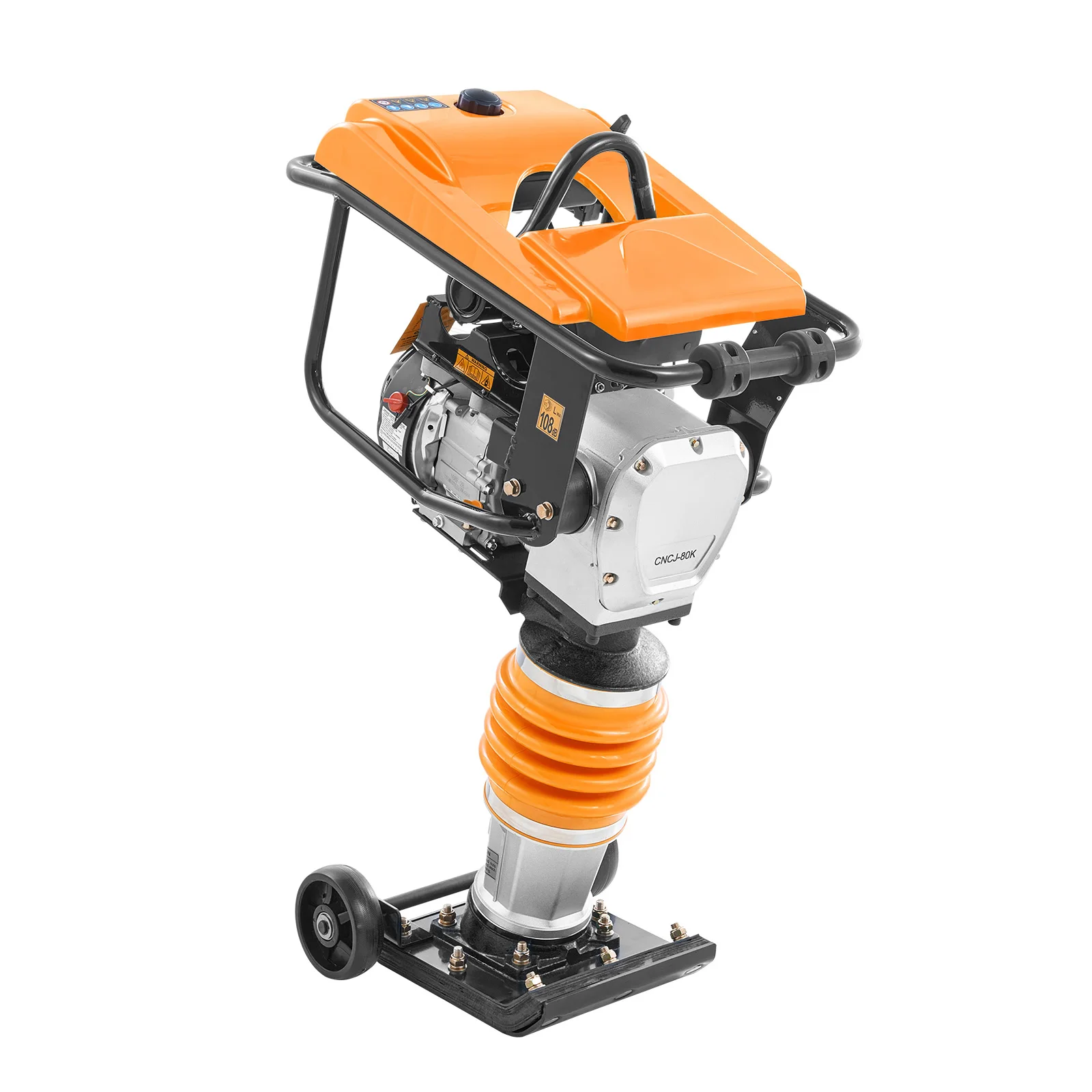 SucceBuy Jumping Jack Compactor Vibratory Rammer Fuel-Powered 196 cc Engine Tamper 3600 lbs Impact Force Four-Spring for Soil
