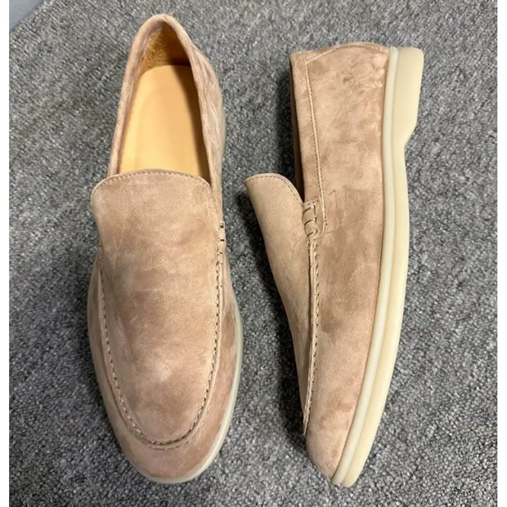 Luxury Beige Suede Casual Loafers – All-Day Comfort & Versatile Smart-Casual Wear