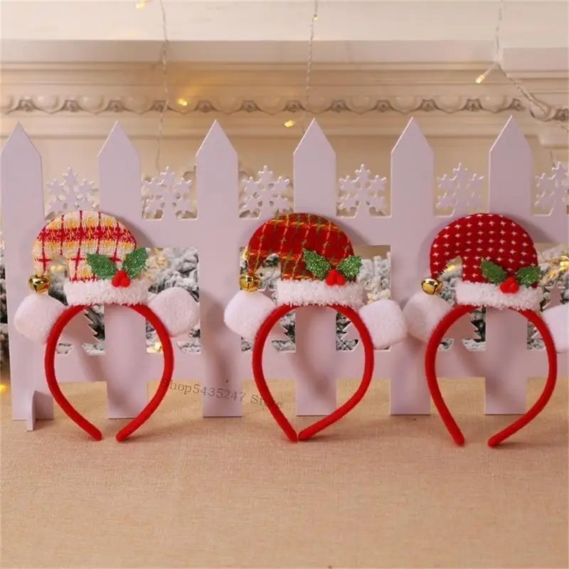 Świąteczny kapelusz wakacyjny akcesoria na głowę dorosłe dzieci pluszowe nakrycia głowy H7EF