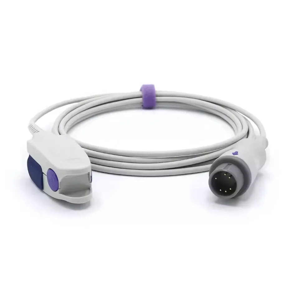6-Pin Adult Clip SpO2 Sensor 3 m PM-7000D Medical Consumable