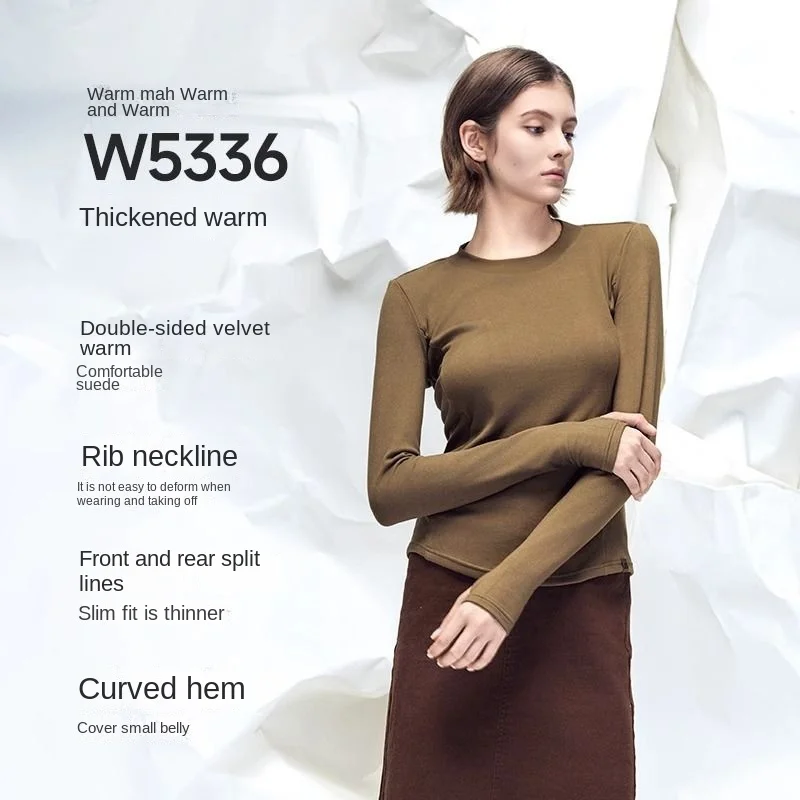 Youpin-超暖かな女性のためのダブル加熱Tシャツ,高性能,スリム,衣服,自己発熱,帯電防止