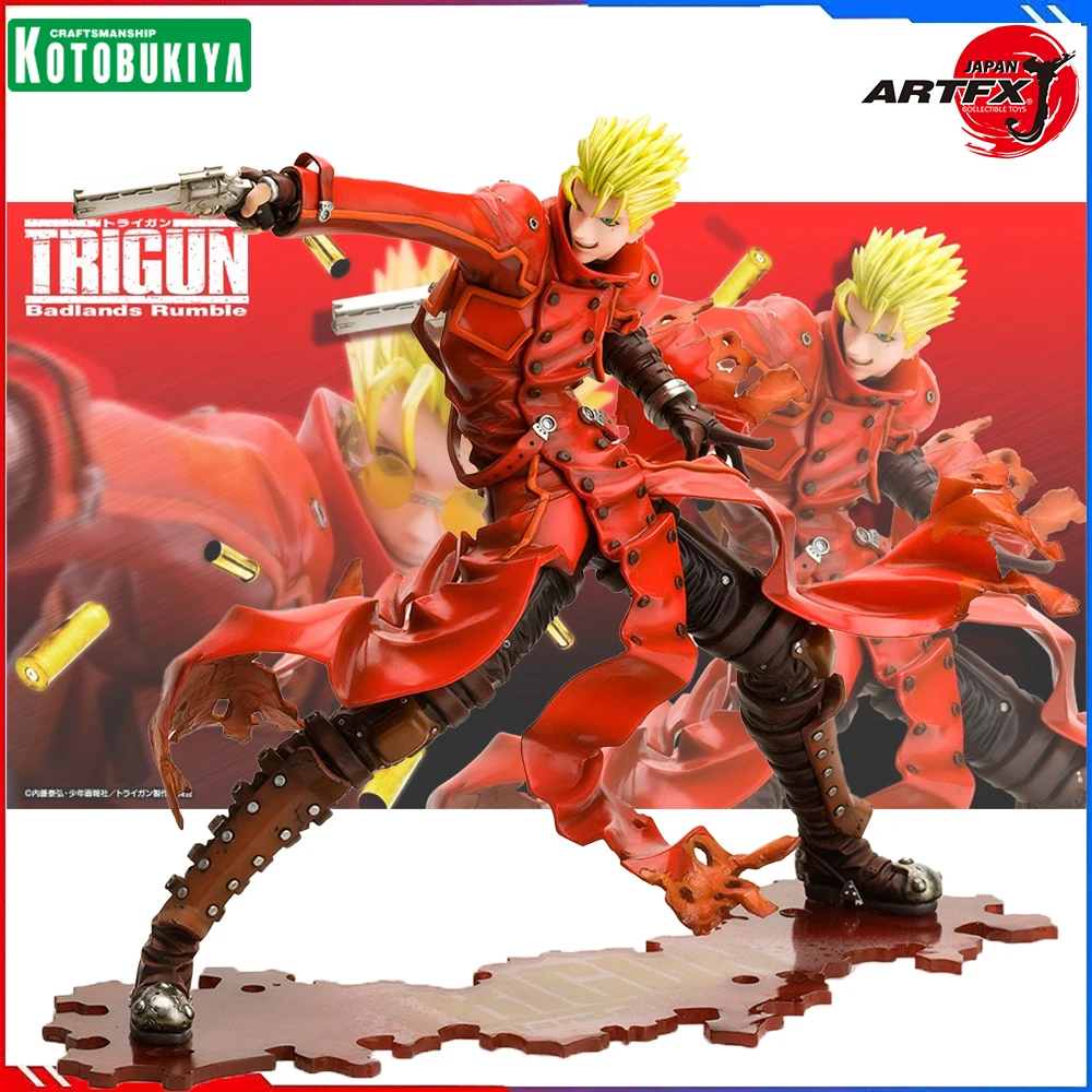 

100% Original in Stock Kotobukiya ARTFX J Trigun: Badlands Rumble Vash The Stampede Anime Figure Collection Series Model Toys