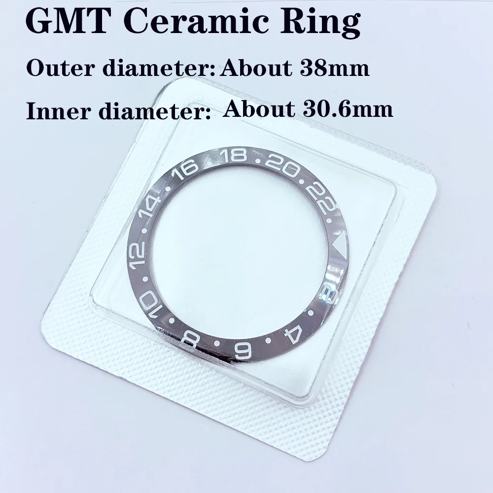 Watch Accessories GMT Case Ceramic Ring Digital Scale Ring Watch Repair Parts Case Outer Ring Diameter 38mm