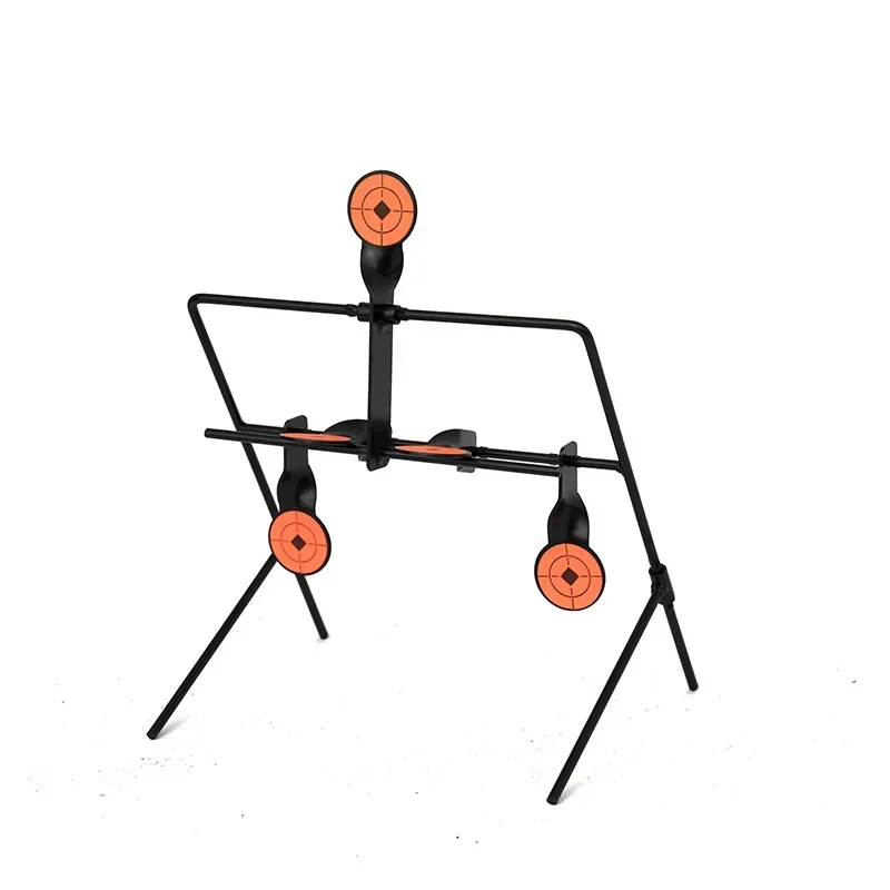 Auto Reset Metal Shooting Target with Target Stickers, Kids Toy Gun Practice for Nerf Soft Ball Blaster, Indoor Outdoor Game Toy