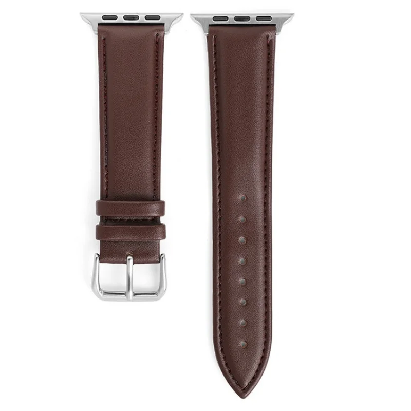 Мягкий кожаный ремешок из воловьей кожи для Apple Watch Ultra 2 Band S10 46 мм 42 мм 45 мм 40 мм 41 мм 44 мм Ремешок для iWatch Series 9 8 7 6 SE 5 4