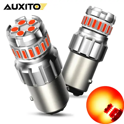 AUXITO 2Pcs 1157 2057 2357 BAY15D  LED Lights Bulb Red  P21/5W 7528 For Car Rear Brake Stop Tail Automotive Light Bulb 12V