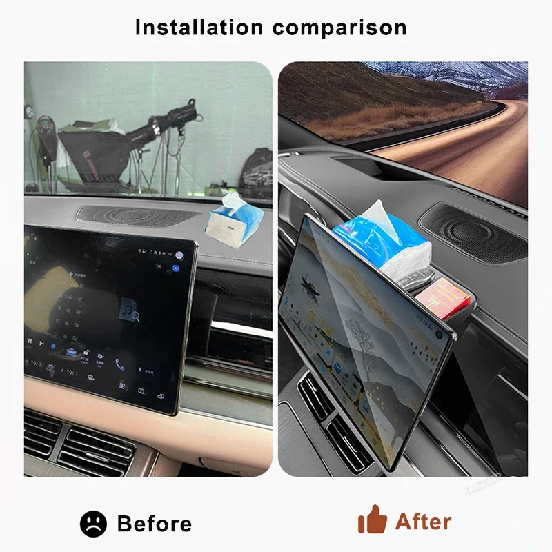 For BYD Han DMI/EV Car Instrument Panel Storage Box Center Console Tray Tissue Bracket Tray Inter Accessorie Stowing Tyding