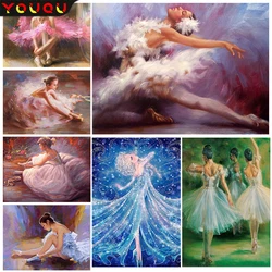 YOUQU Character Diamond Painting DIY Mosaic Picture Ballerina Small Size 5D Diamond Embroidery Home Decoration Gift