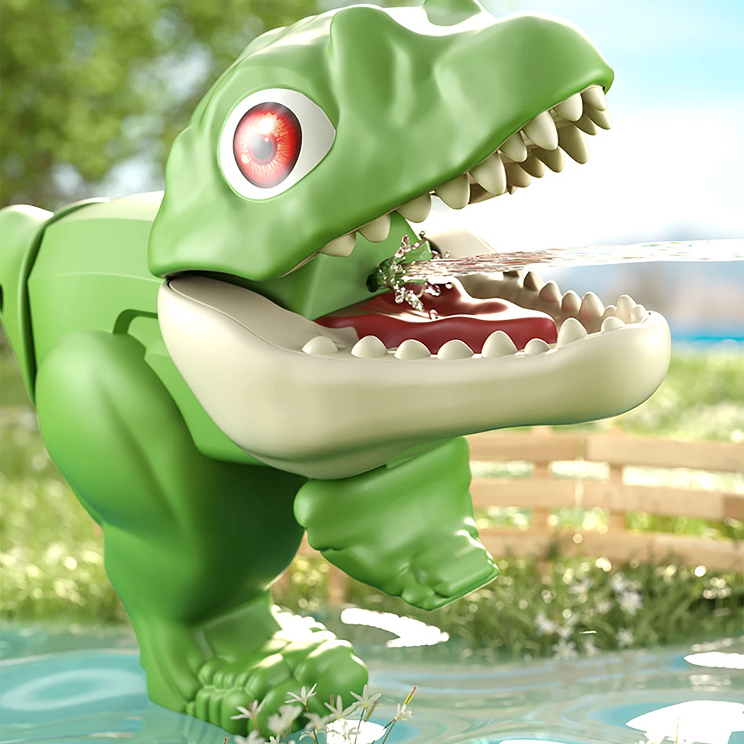 Children's Dinosaur Water Gun Manual Continuous Play Water Toy Summer Outdoor Water Battle Indoor Bathroom