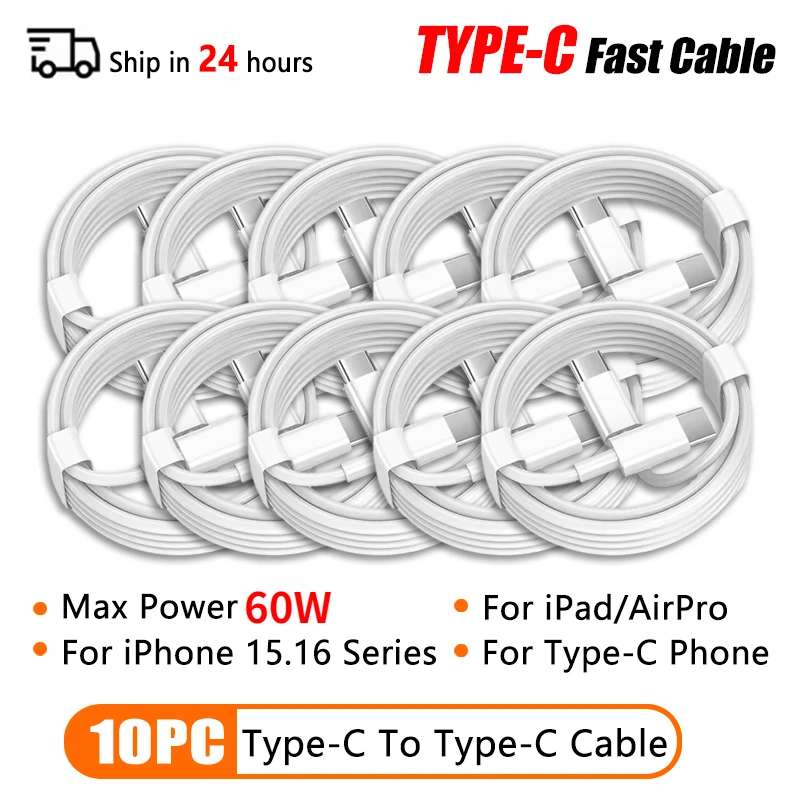 PD 60W USB C naar Type C snellaadkabel voor Apple iPhone 11 13 14 15 16 Pro Max 12 Mini 6 7 8 Plus XS XR iPad USB A 2M-kabel