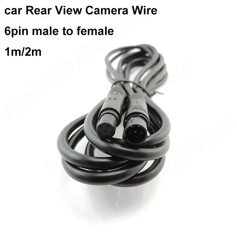 6pin Male to Female Car DVR Camera Rear View Camera copper connector cable Wire 6 core Vehicle Cord Extension HD Monitor O21