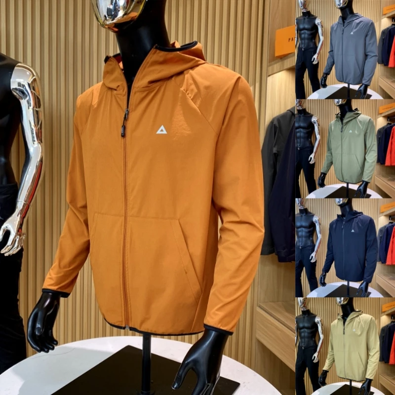 

Молодежная уличная весенне-летняя мужская легкая эластичная шапка из тюэта, дышащая, темно-сухая, водонепроницаемая, приятная для кожи, длинная молния све